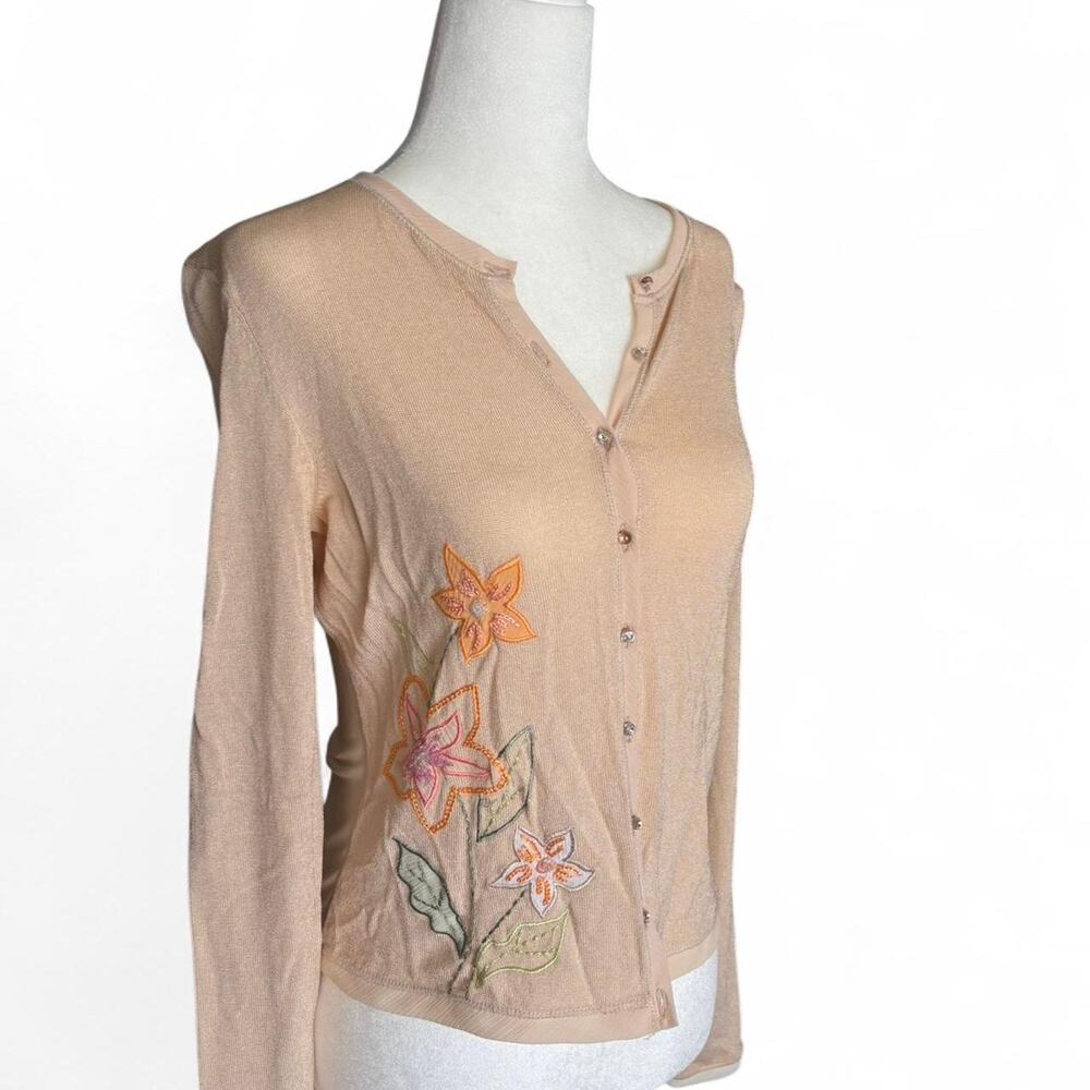 Coquette Y2K Style Sheer Mesh Cardigan with Embroidered Flowers